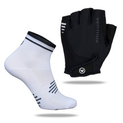 S�ttilbud: SG+ cykelhandsker (sorte) og Coolmax cykelstr�mper (hvide)