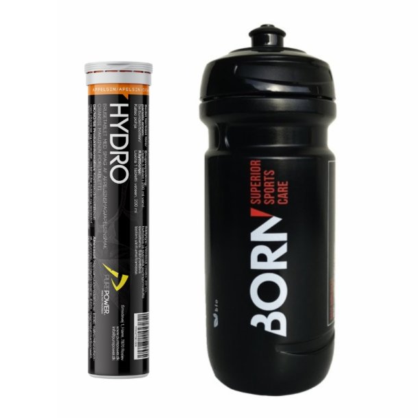 PurePower Hydro drikketabletter (appelsin) + drikkeflaske