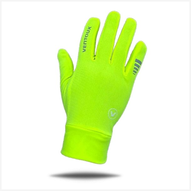 Ventoux Baselayer cycling gloves, neon yellow