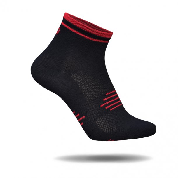 Ventoux Coolmax cykelstrmper, sort/rd