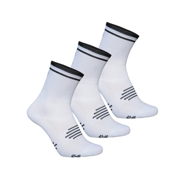 3-pak Ventoux Coolmax High Cut Bike Socks, hvid