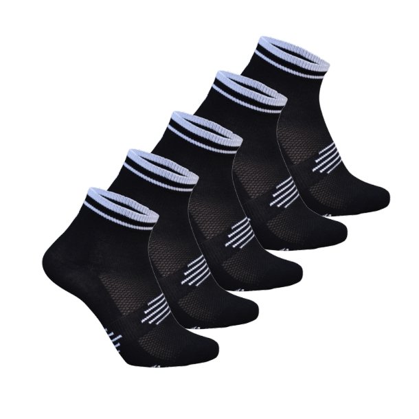 5-pak Ventoux Coolmax Bike Socks, sort