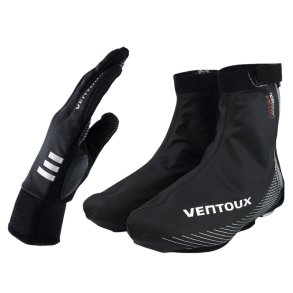 Ventoux Max Dry skoovertr�k, sort + Storm II cykelhandske, sort