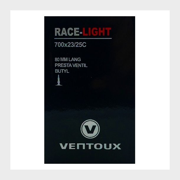 Ventoux race slange LIGHT 700x23/25C, 80 mm ventil