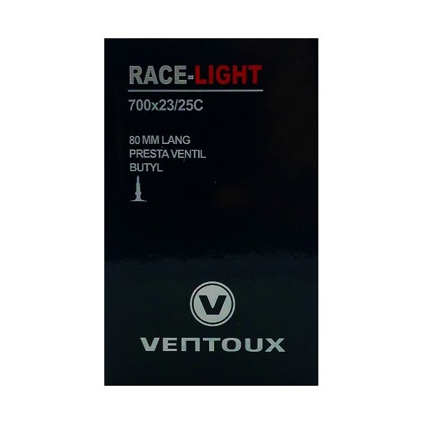 Ventoux race slange LIGHT 700x23/25C, 80 mm ventil