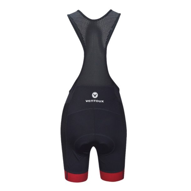 Ventoux Champion Bib Cycling Shorts, women, black/red