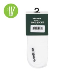 Ventoux Bamboo Bike socks, white, low cut
