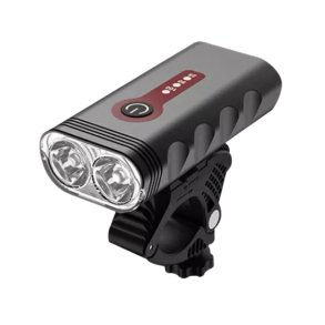 USB Power forlygte i aluminium. COB LED dioder. 1000 effektive lumenorlygte og USB 100 lumen baglygte