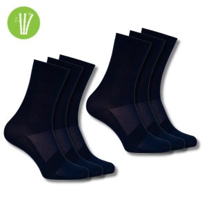6 pair Ventoux Bamboo Bike socks, Dark Blue