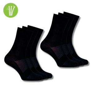 6 pair Ventoux Bamboo Bike socks, Black