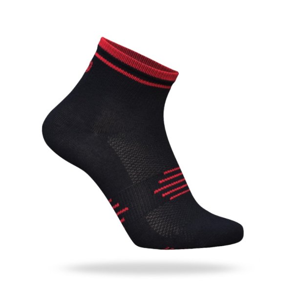 Ventoux coolmax cycling socks, black/red