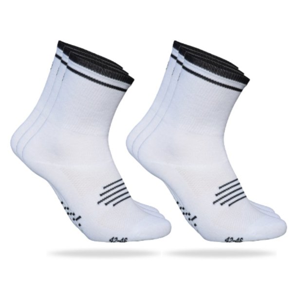6-pak Ventoux Coolmax High Cut Bike Socks, hvid