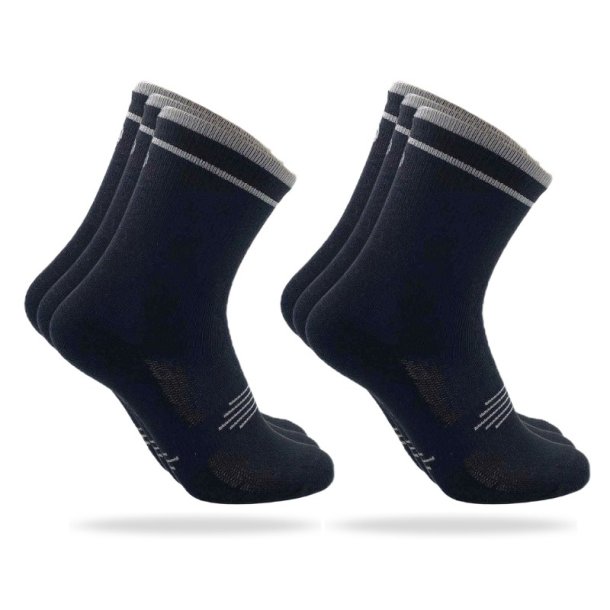 6-pak Ventoux Coolmax High Cut Bike Socks, sort