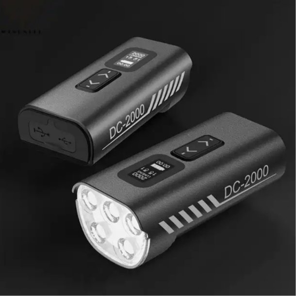 Ventoux USB DC-2000 forlygte, aluminium, 2000 lumen