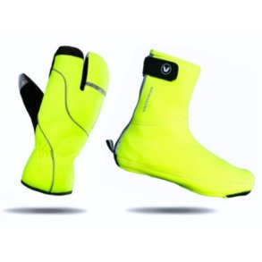 Ventoux Lobster vinterhandske + Heavy Duty skoovertrk, neon