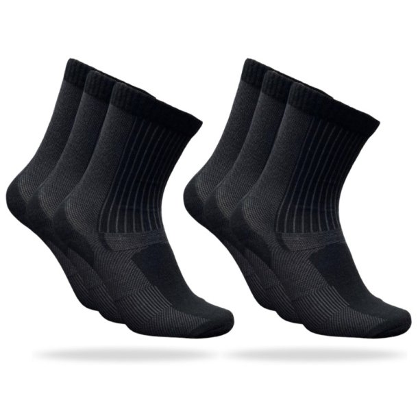 2 x 3 par Ventoux Merino Tech cykelstrmper, sorte