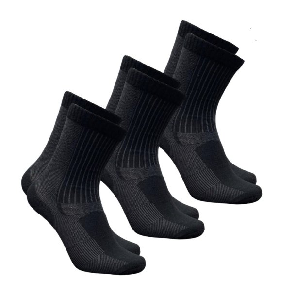 3 par sorte Tech Merino cykelstroemper