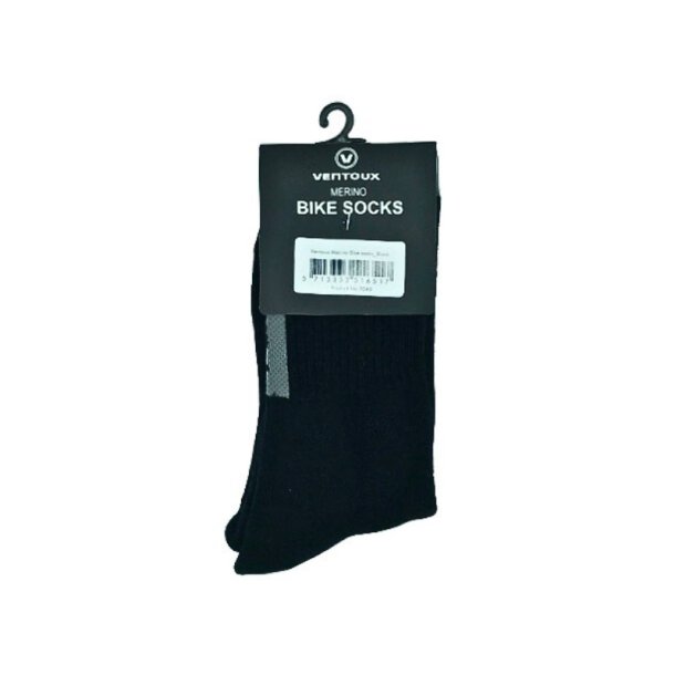 Ventoux merino cycling socks, black