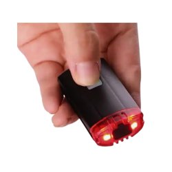 Smart LED kombi lygte med b�de for- og baglygte. USB opladning. Hjelmmontering.  100 lumen