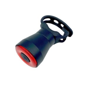 Smart LED baglygte i aluminium med USB opladning og bremselys. 100 lumen