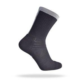 Thermolite cykelsokker. Sorte med gr� kanter