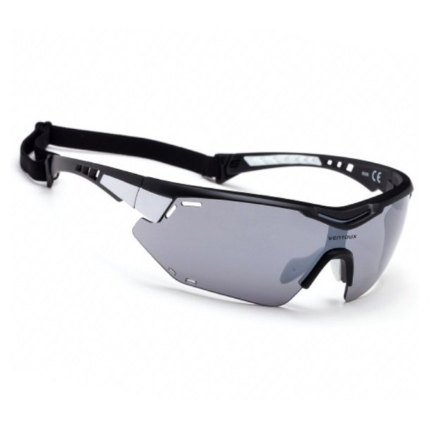 Ventoux Titan cykelbrille,  mat sort/hvid