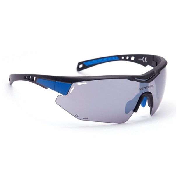 Ventoux Titan cykelbrille,  mat sort/navy bl�