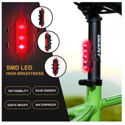 Ventoux USB micro baglygte, 15 lumens