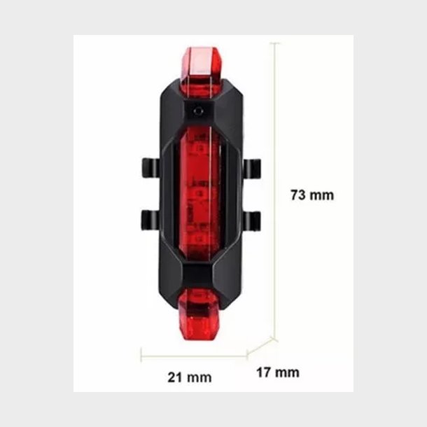 Ventoux USB micro baglygte, 15 lumens