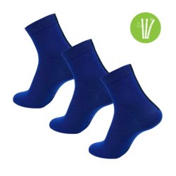 3-pak Ventoux Bamboo Bike Socks, Navy bl�