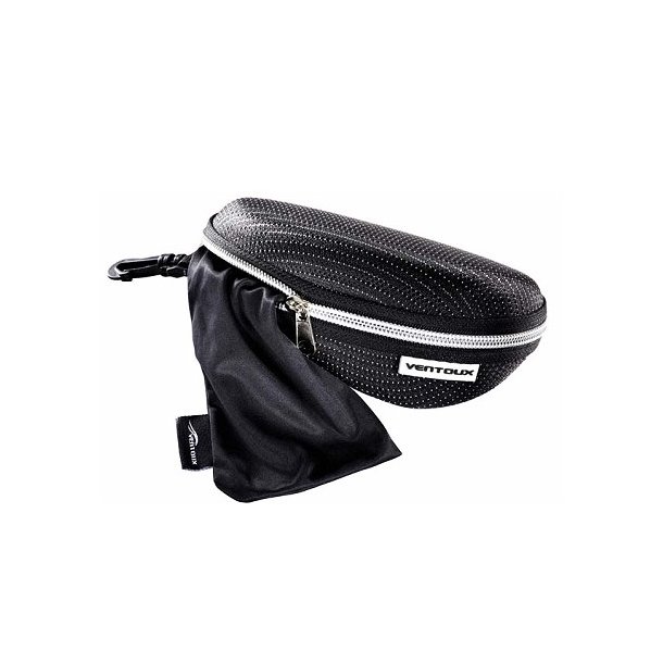 Ventoux Air cykelhjelm (mat sort metal) + Titan cykelbrille (sort/rd)