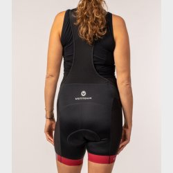 Ventoux Champion Bib Cycling Shorts, women, black/red