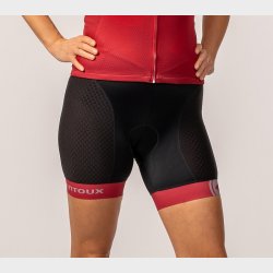 Ventoux Champion Bib Cycling Shorts, women, black/red
