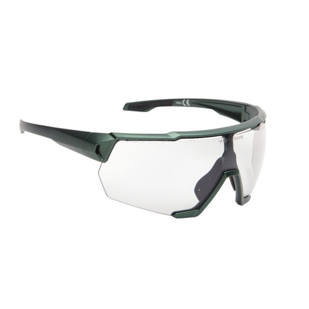 Ventoux Hero Photochromic cycling glasses, mat metalic green