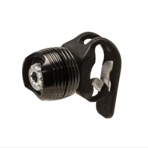 Micro Alu/Silicone forlygte, sort