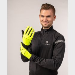 Ventoux Storm cycling gloves, neon