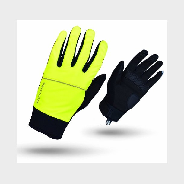 Ventoux Storm cycling gloves, neon