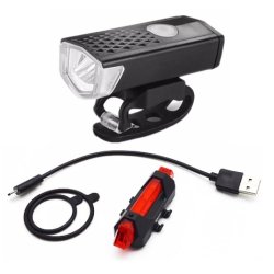 micro usb lygtes�t med 300 lm forlygte