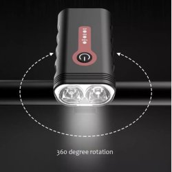 Kompakt USB cykellygtes�t med 300 lumen SuperL forlygte og USB 100 lumen baglygte