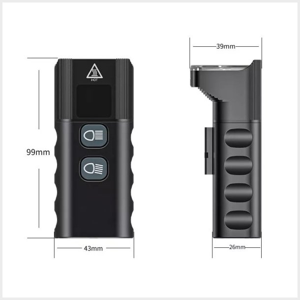 Ventoux USB High Power Alu forlygte 1600 lumen