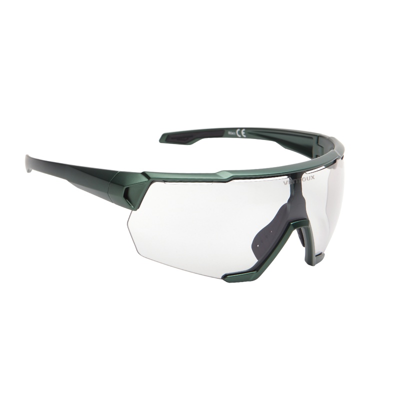 Cykelbriller bred fotokromisk linse > green metal stel